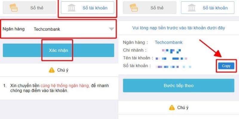 Nạp Tiền Kubet Đơn Giản, Tiện Lợi, An Toàn Từ A Đến Z 6 3 bước nạp tiền Kubet bằng TKNH an toàn